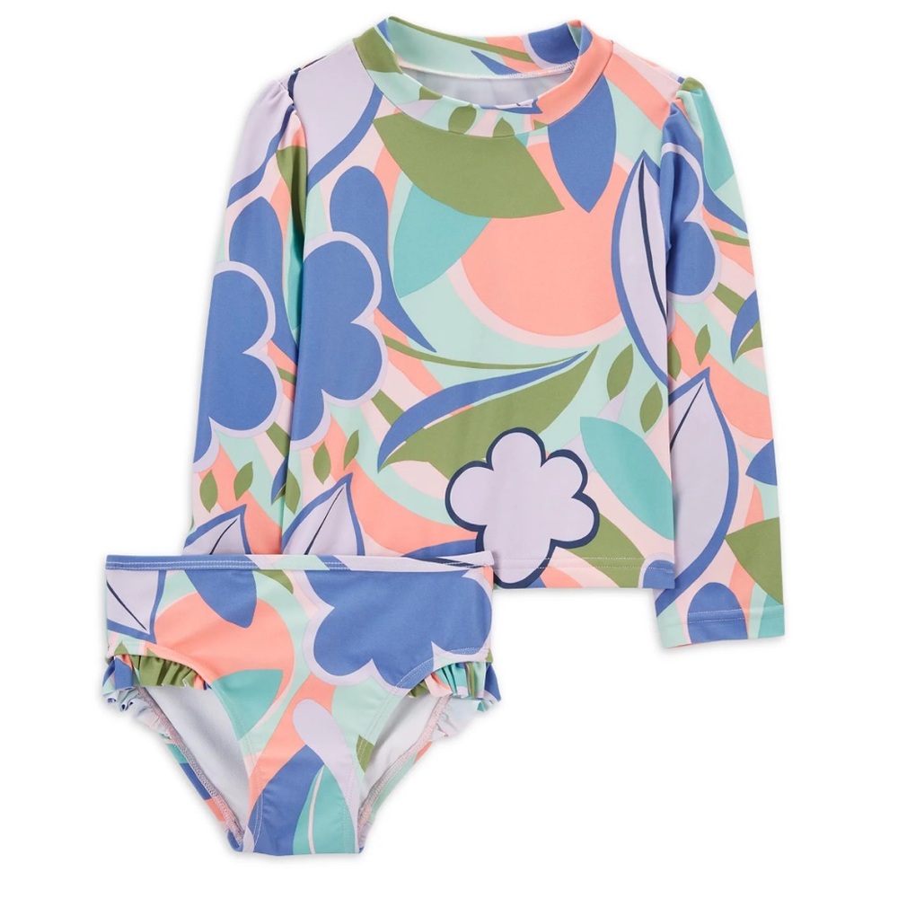 Carter's Child of Mine Toddler Girl Rashguard and Swim Bottoms Set, size 12m